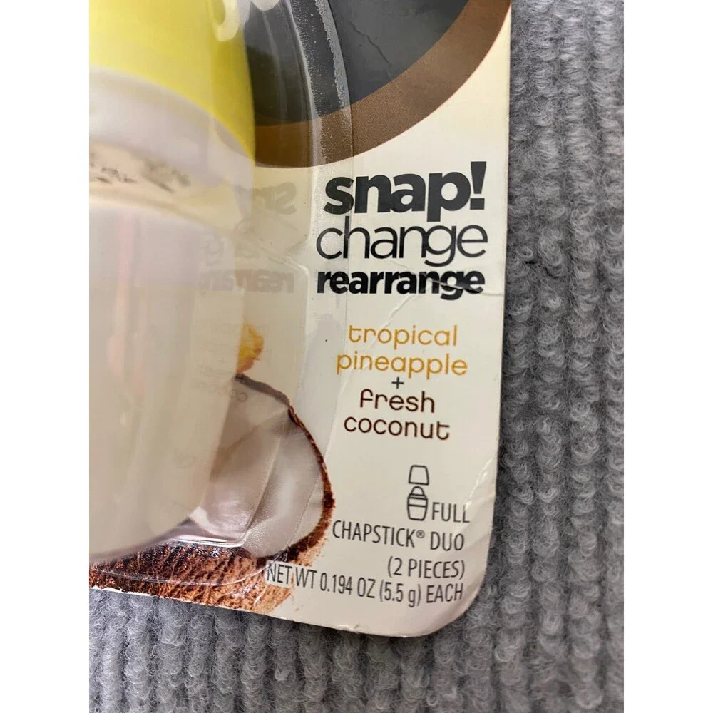 RARE ChapStick DUO Tropical Pineapple + Fresh Coconut Discontinued. New